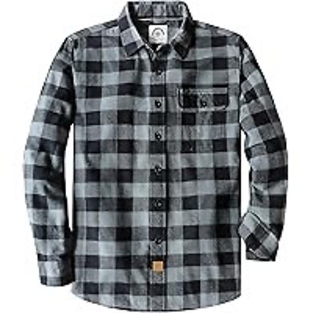 Bucked Up Men's‎ Black & Gray Plaid Flannel Long Sleeve Shirt - Size 2XL